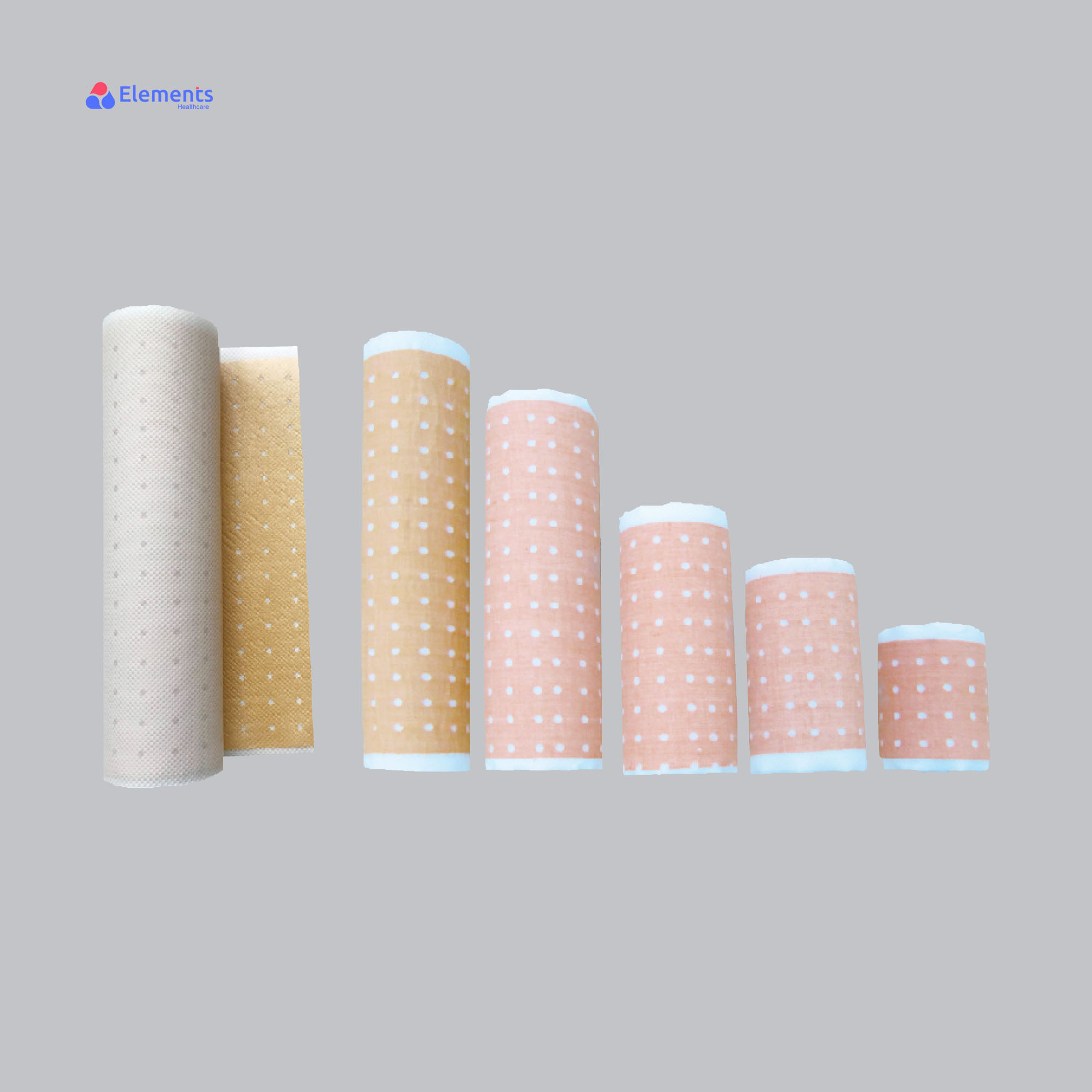 PE Transparent Micropore Surgical Medical Tape Perforated Tape/Fixation Roll/White Non-woven Fixing Roll