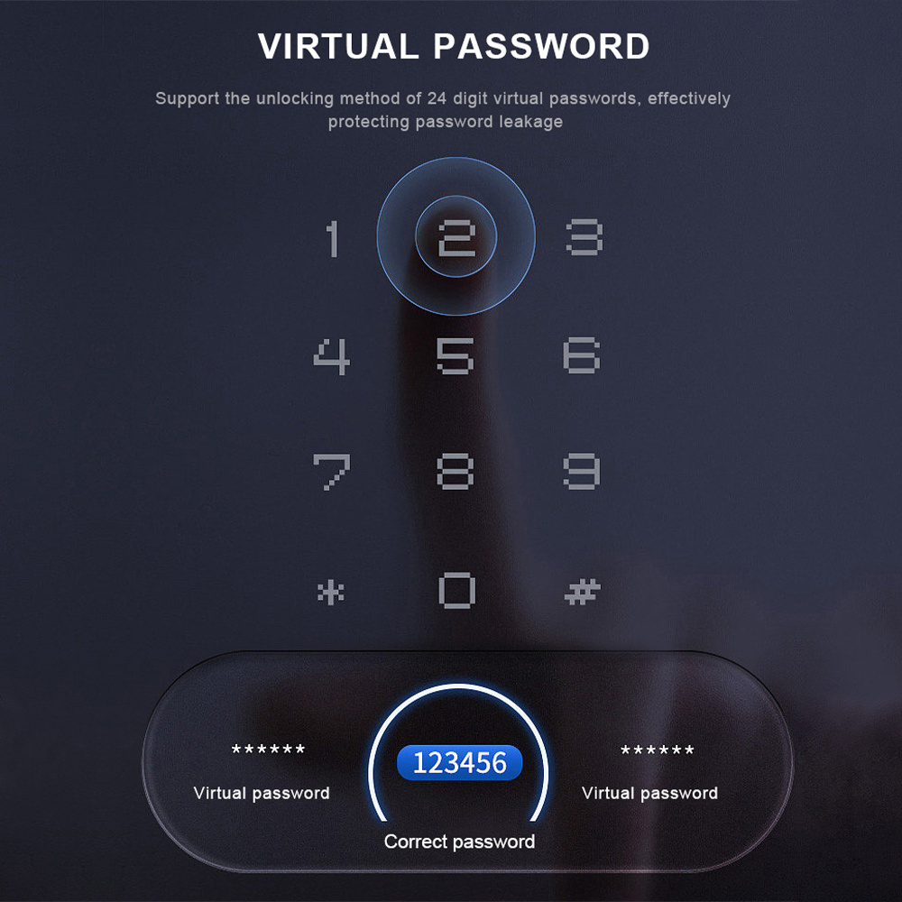 Elock ES268D digital locking mechanism biometric fingerprint SMARTLOCK 3D Face recognition wifi camera door lock