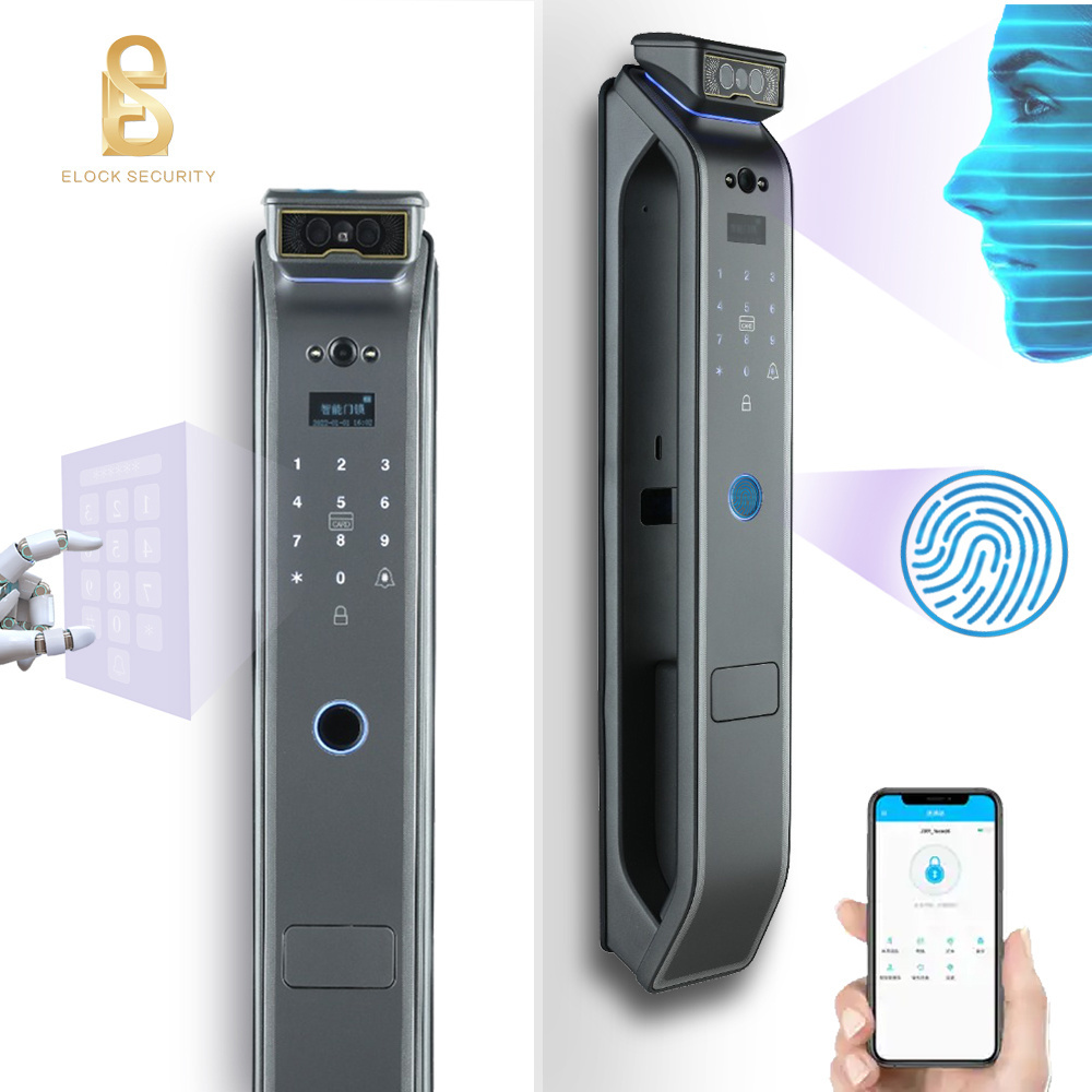 Elock ES268D digital locking mechanism biometric fingerprint SMARTLOCK 3D Face recognition wifi camera door lock