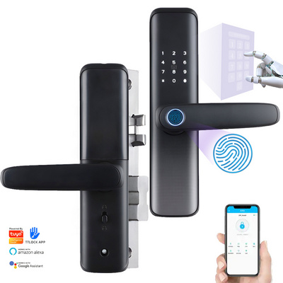 Elock ES267F fechadura deadbolt digital 5050 double latch tuya TTlock smart gate lock smart fingerprint keyless door lock