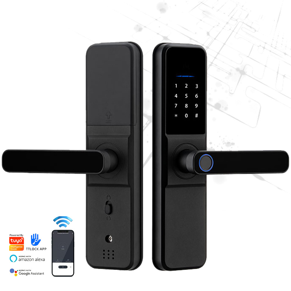 Elock ES265F zigbee deadbolt password biometric SmartLock fingerprint wifi/tt smart lock dead bolt Aluminum Alloy Smart Locks