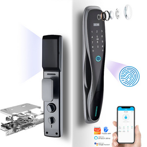 Elock ES254F tuya wifi app card access control system door camera security lock fingerprint keyless smart door lock