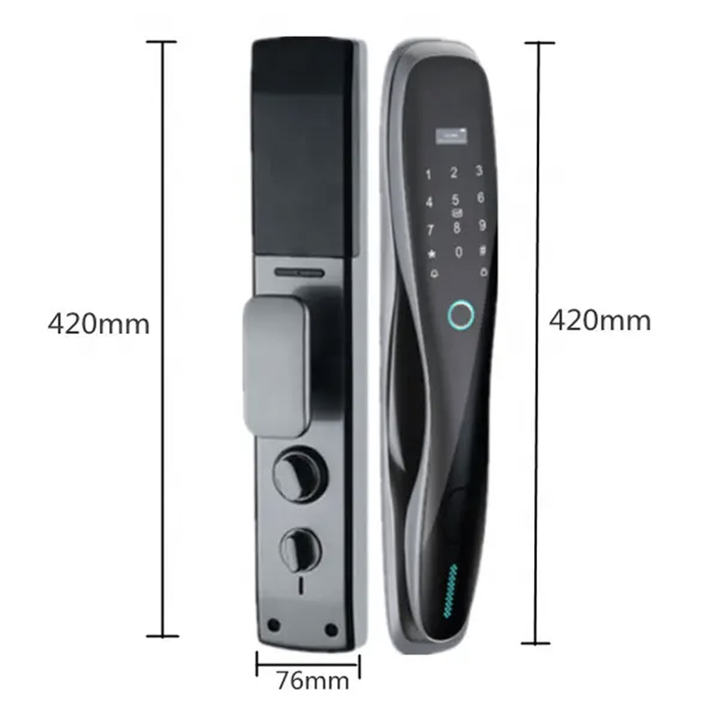 Elock ES254F tuya wifi app card access control system door camera security lock fingerprint keyless smart door lock