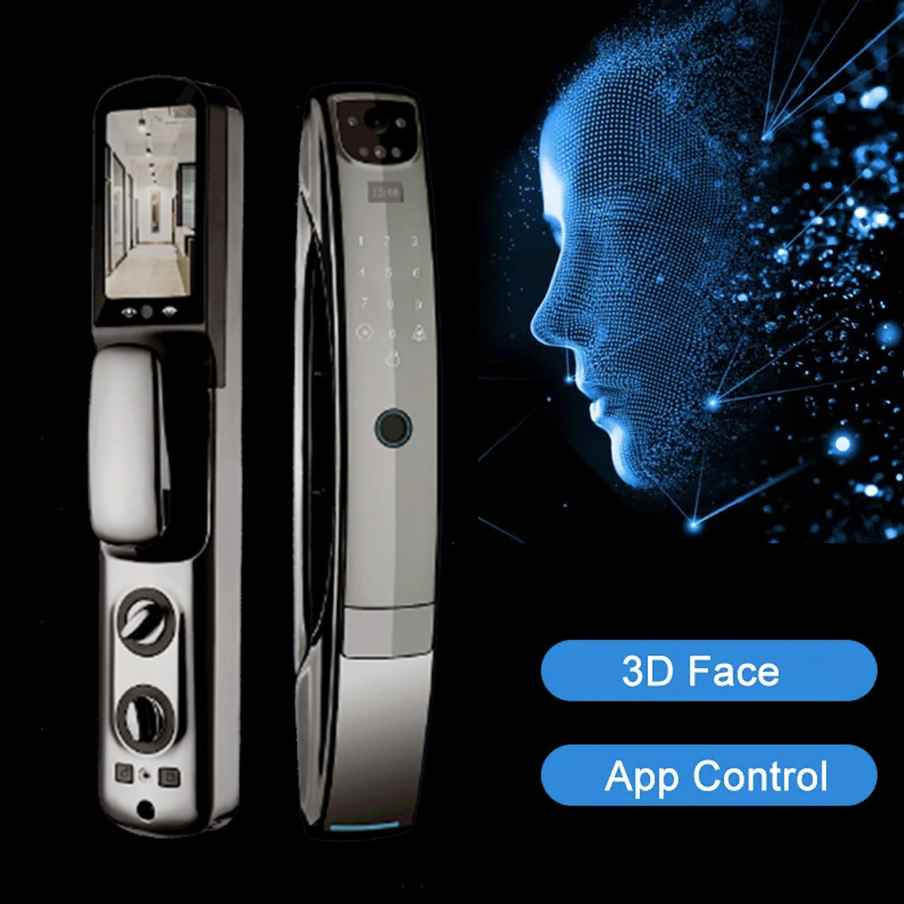 Elock ES266D SMARTLOCK biometric fingerprint smart lock digital manufacturer 3D Face recognition wifi camera door lock