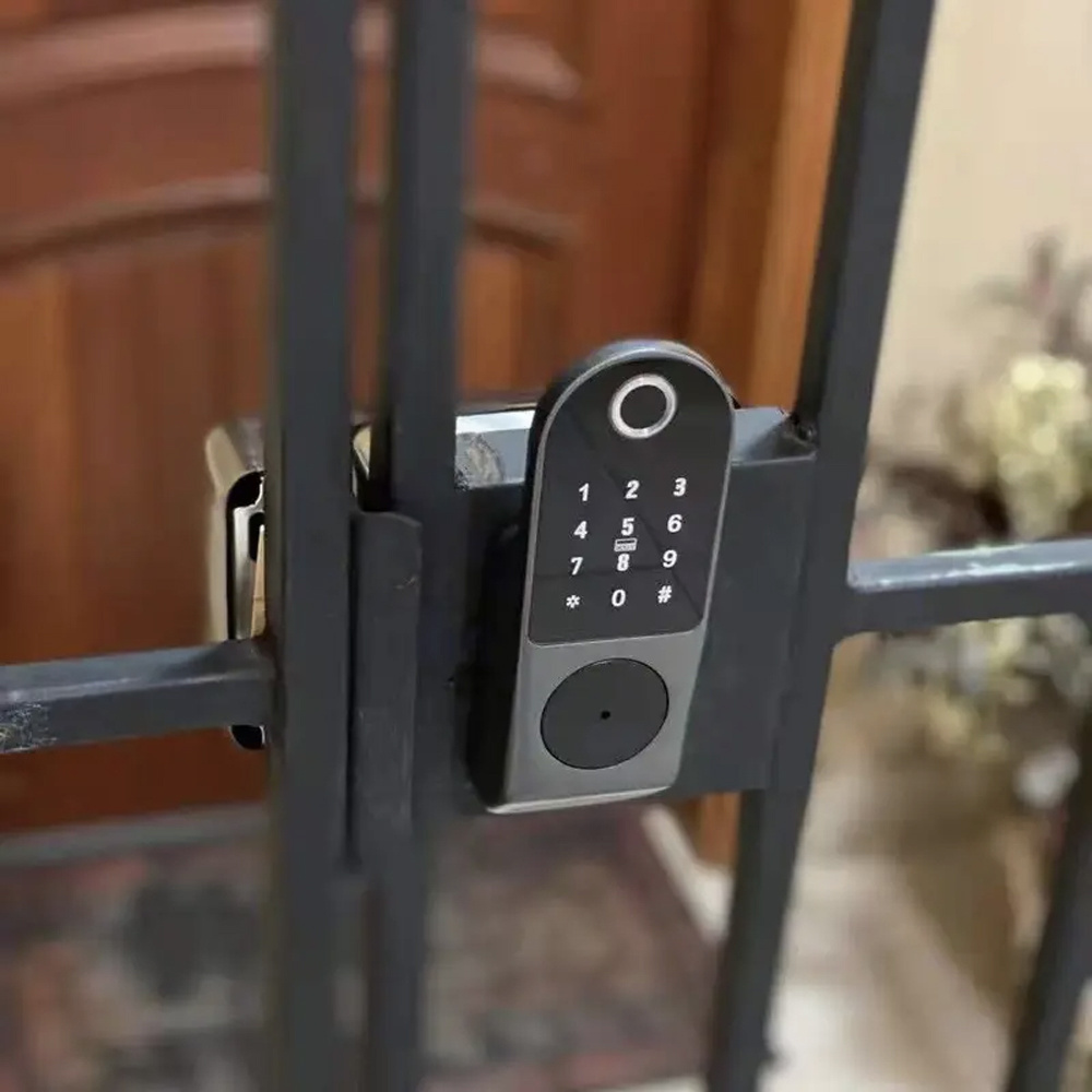 Elock outdoor series smart Brass ttlock gateway main gate Tuya wifi lock app Waterproof Aluminium RIM Lock