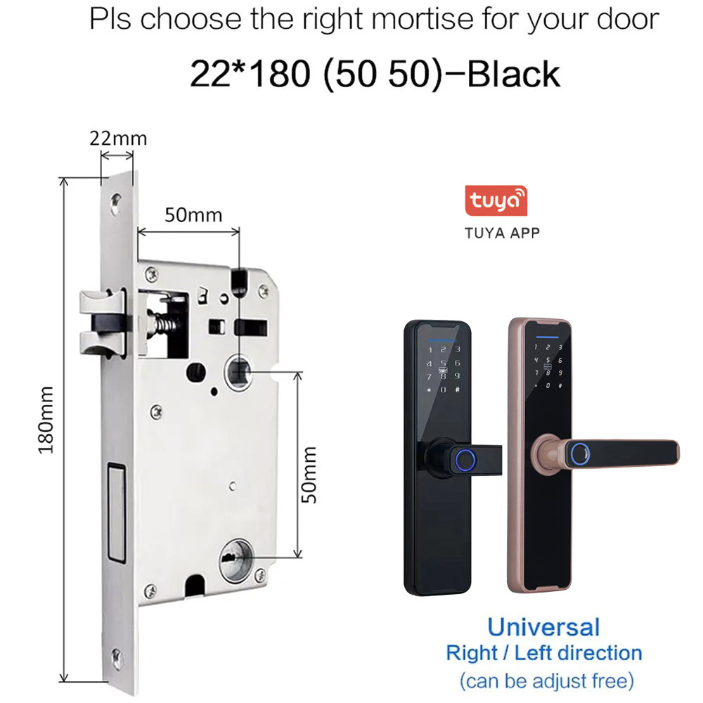 Elock ES242F alexa new design smart Password Door Lock fingerprint smartlock 2024 rfid card digital lock