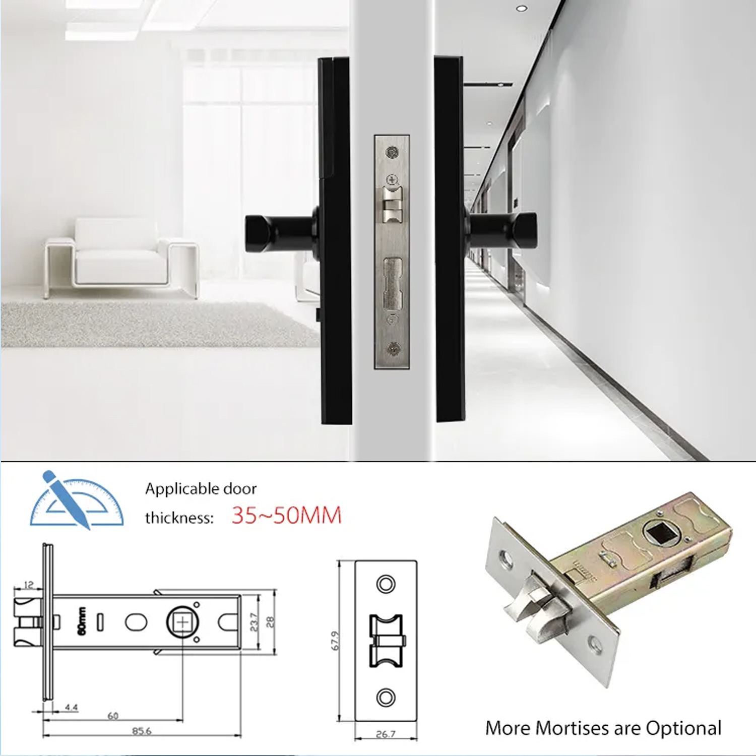 Elock ES242F alexa new design smart Password Door Lock fingerprint smartlock 2024 rfid card digital lock