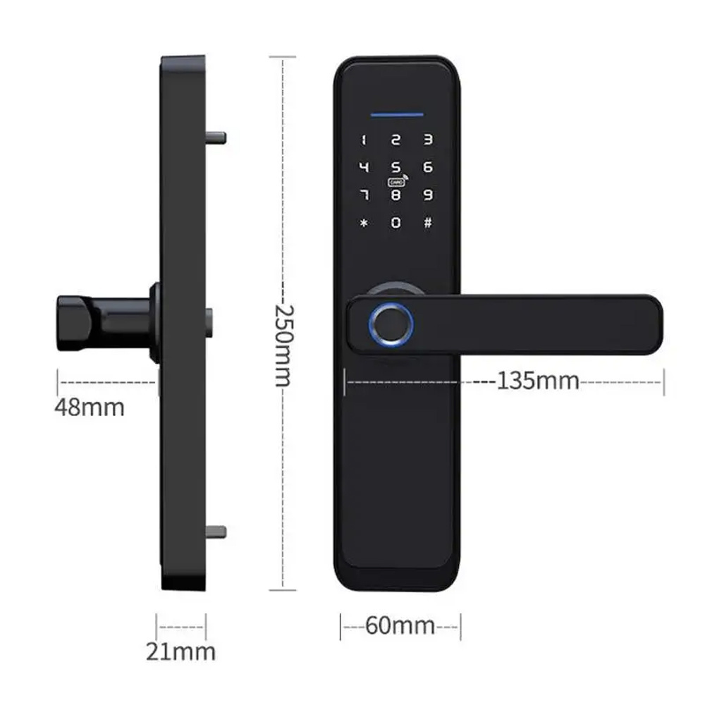 Elock factory price tuya Mobile Control fingerprint lock automatic electric door lock office smart lock