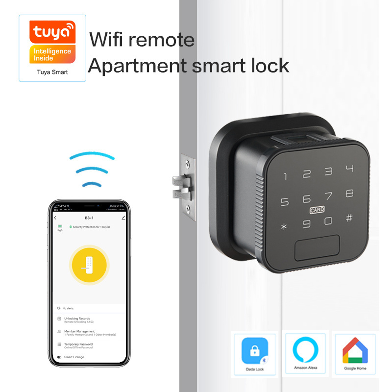 Elock ES808 Tuya wifi app/TTlock app keyless Cylinder BEL DADA LOCK fingerprint Smart Door Knob