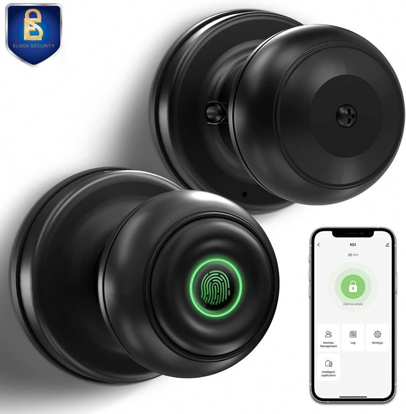 China Products ball outside keyless knob locks smart door lock round intelligent lock