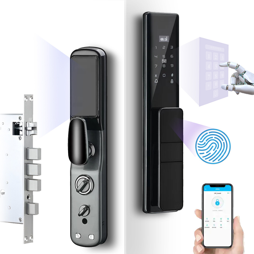 Elock ES260F luxury Tuya wifi app keyless door lock umnyy zamok fingerprint password SMART gate anti-theft door lock