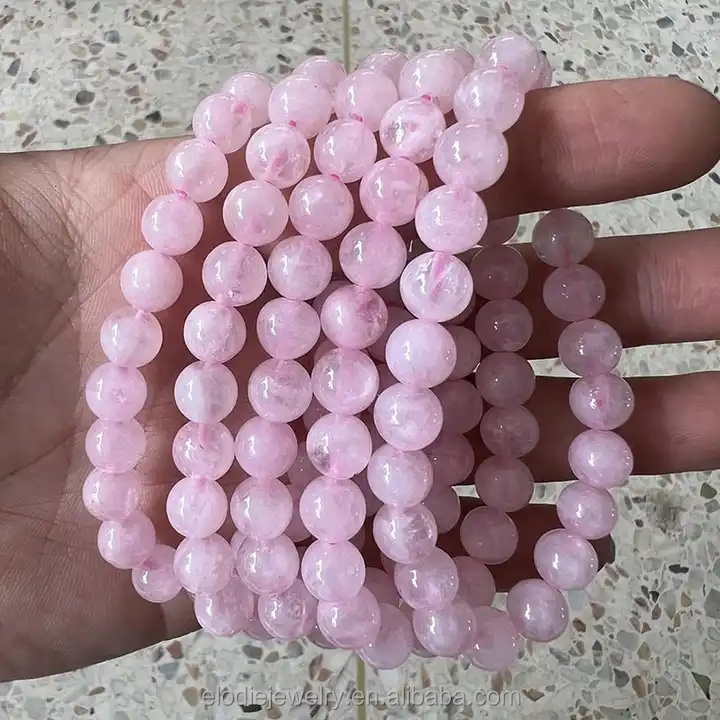 Wholesale Natural Stone Quartz Crystal Beads Bracelets 6mm 8mm 10mm Agate Beads Handmade Gemstone Bracelets for Women and Men