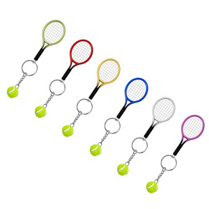 High Quality Tennis Key Chain Pendant Mini Tennis Racket Keychain Wholesale For Women Men Keyring Jewelry Accessories Gift