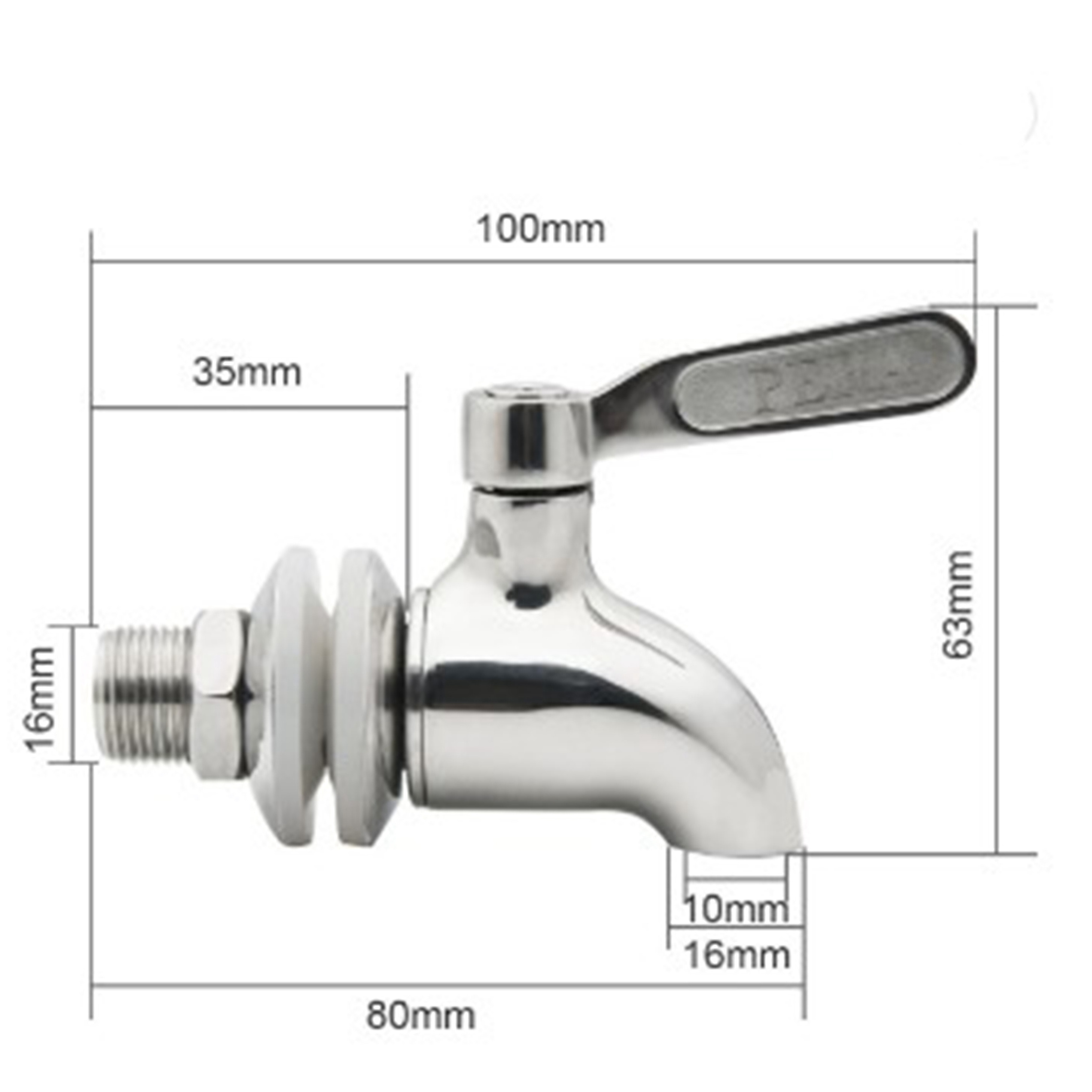 Made in China 304 Stainless Steel Spigot Faucet for Wine Barrel Beverage Drink Dispenser Tap