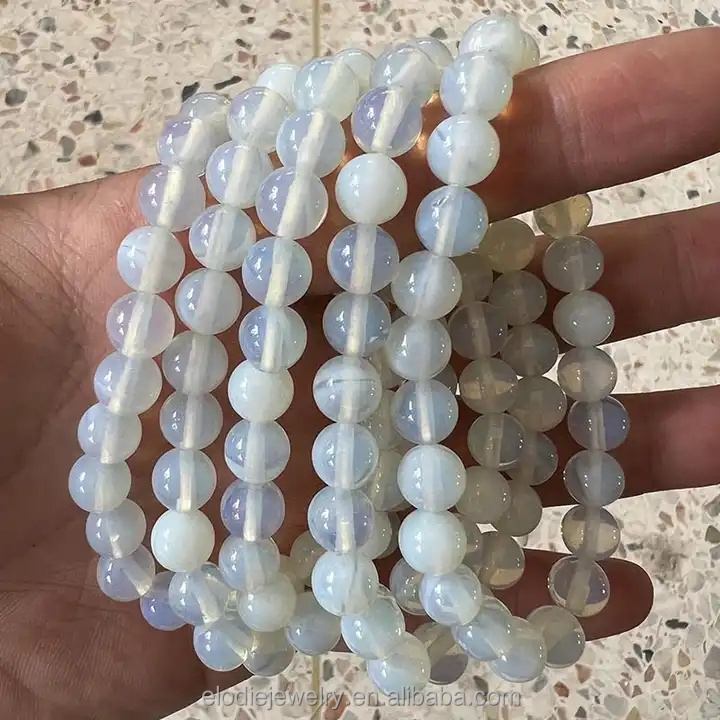 Wholesale Natural Stone Quartz Crystal Beads Bracelets 6mm 8mm 10mm Agate Beads Handmade Gemstone Bracelets for Women and Men