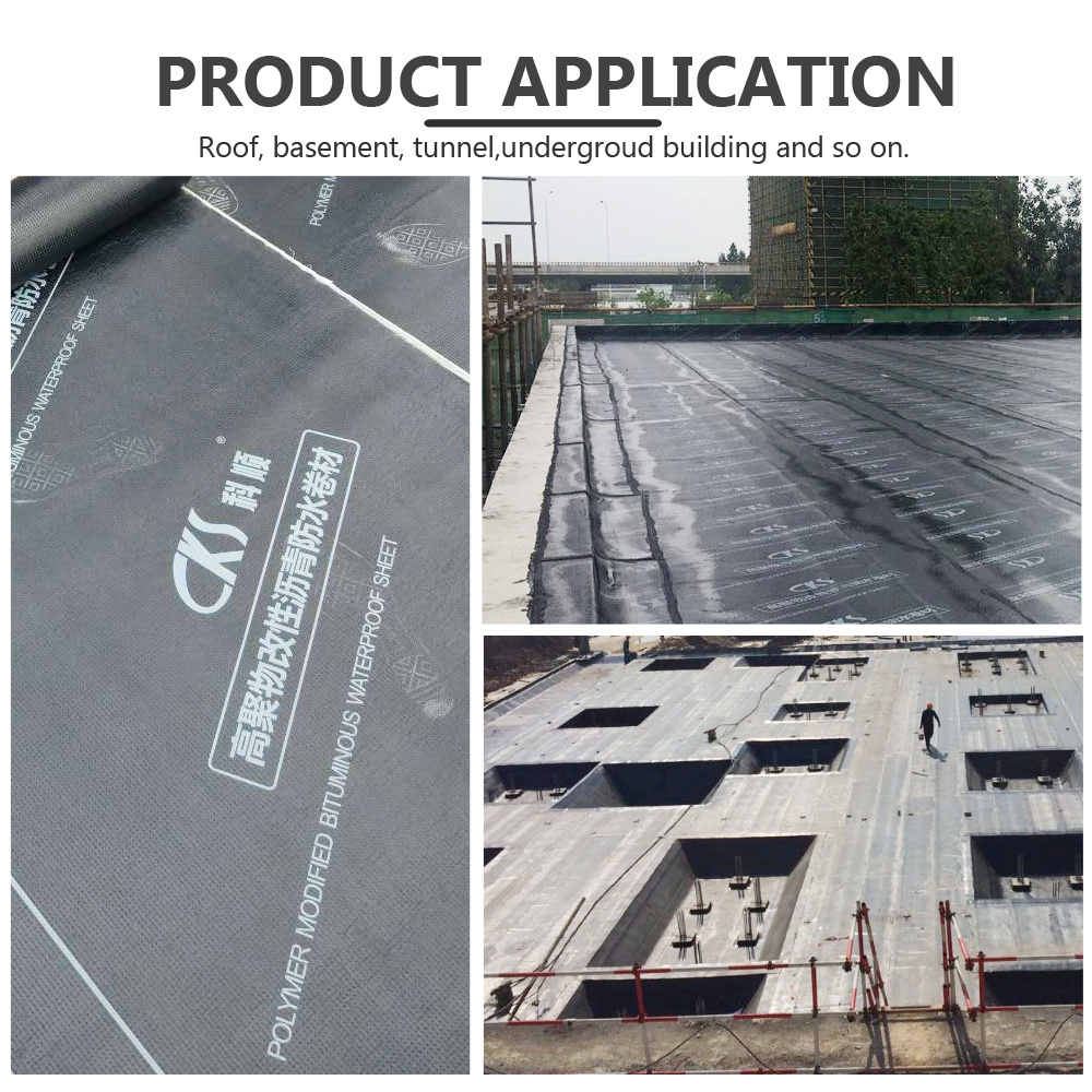 Asphalt roofing impermeable heating sbs bituminous elastomeric torch on felt waterproof membrane