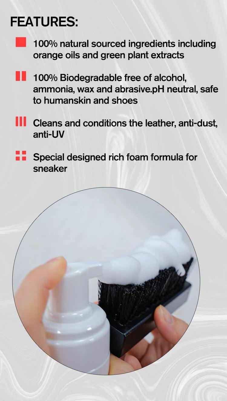 Natural ingredient premium shoe cleaner plastic packaging shoes cleaner sneakers cleans kit