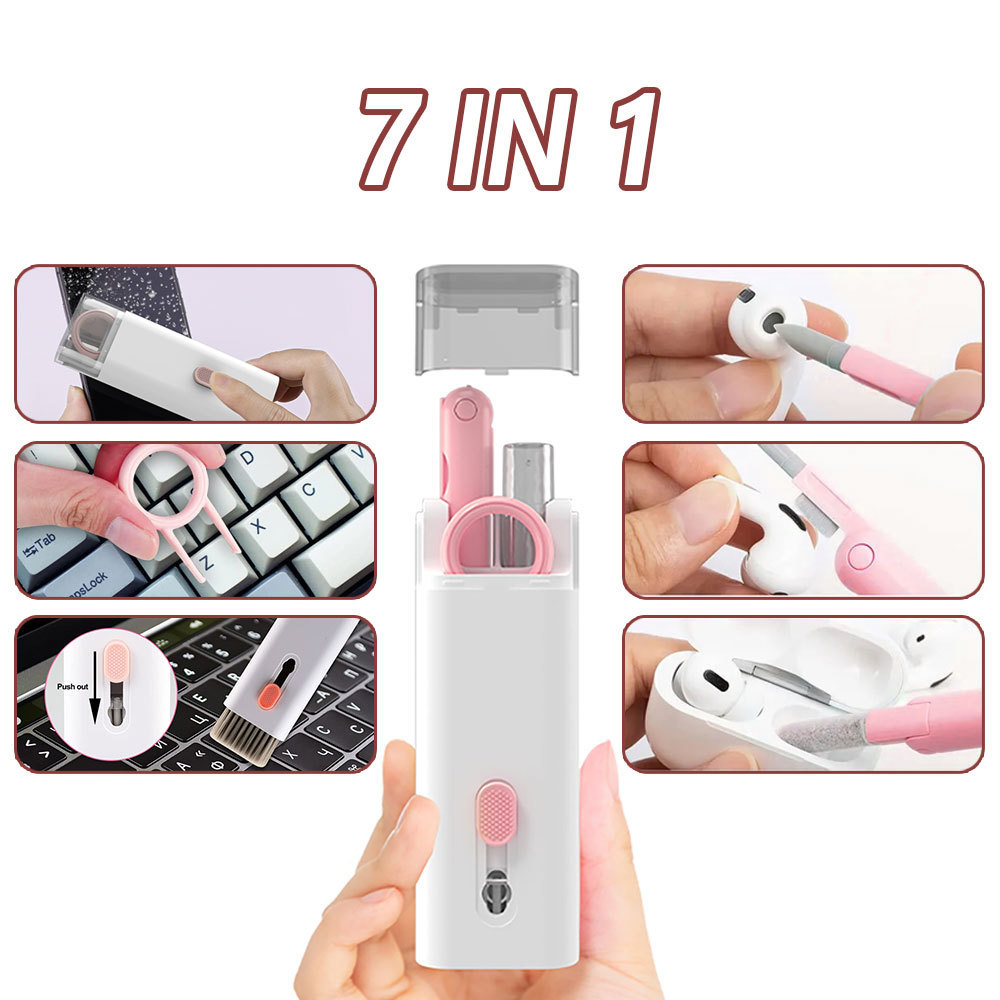 ELON Factory Multipurpose mobile phone Touchscreen Mist cleaner spray 7 in 1 screen cleaner monitor screen cleaning kit