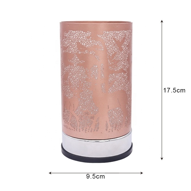 OEM ODM Customize Hot sale Metal Touch Lamp Wax Warmer Fragrance Pink Night Light Dimming Table Touch Lamp Candle Warmer