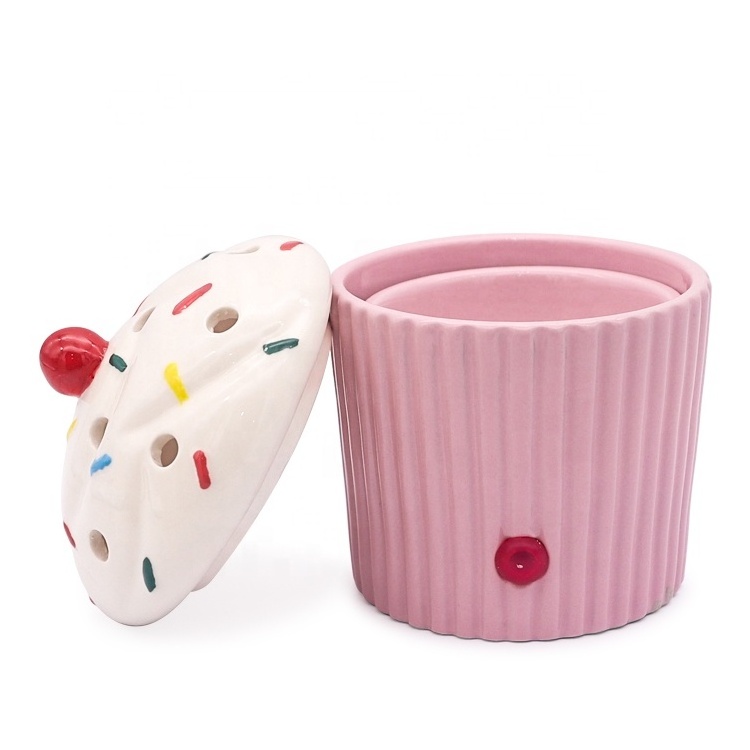 2023 new design ceramic wax melter indoor use  electric wax warmer candy jar ceramic candle warmer