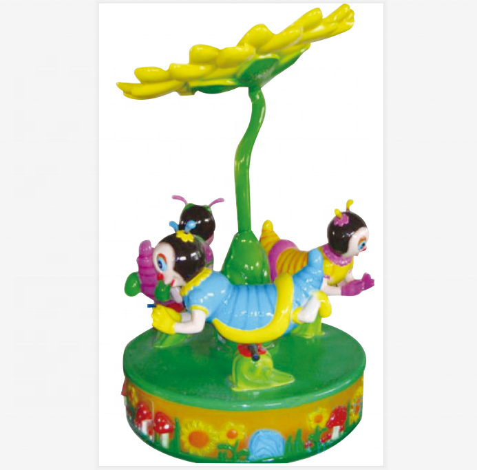 2022 Hot sale 3 seats carousel mini carousel horse honey bee carousel for sale