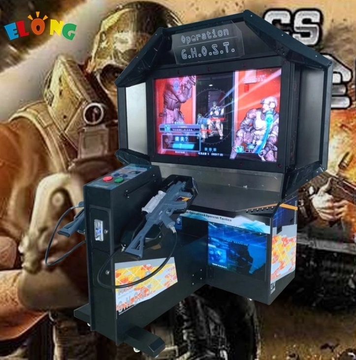 Hotsale Arcade video shooting game machine 55 LCD Operation Ghost Gun Shooting Game Machine for sale