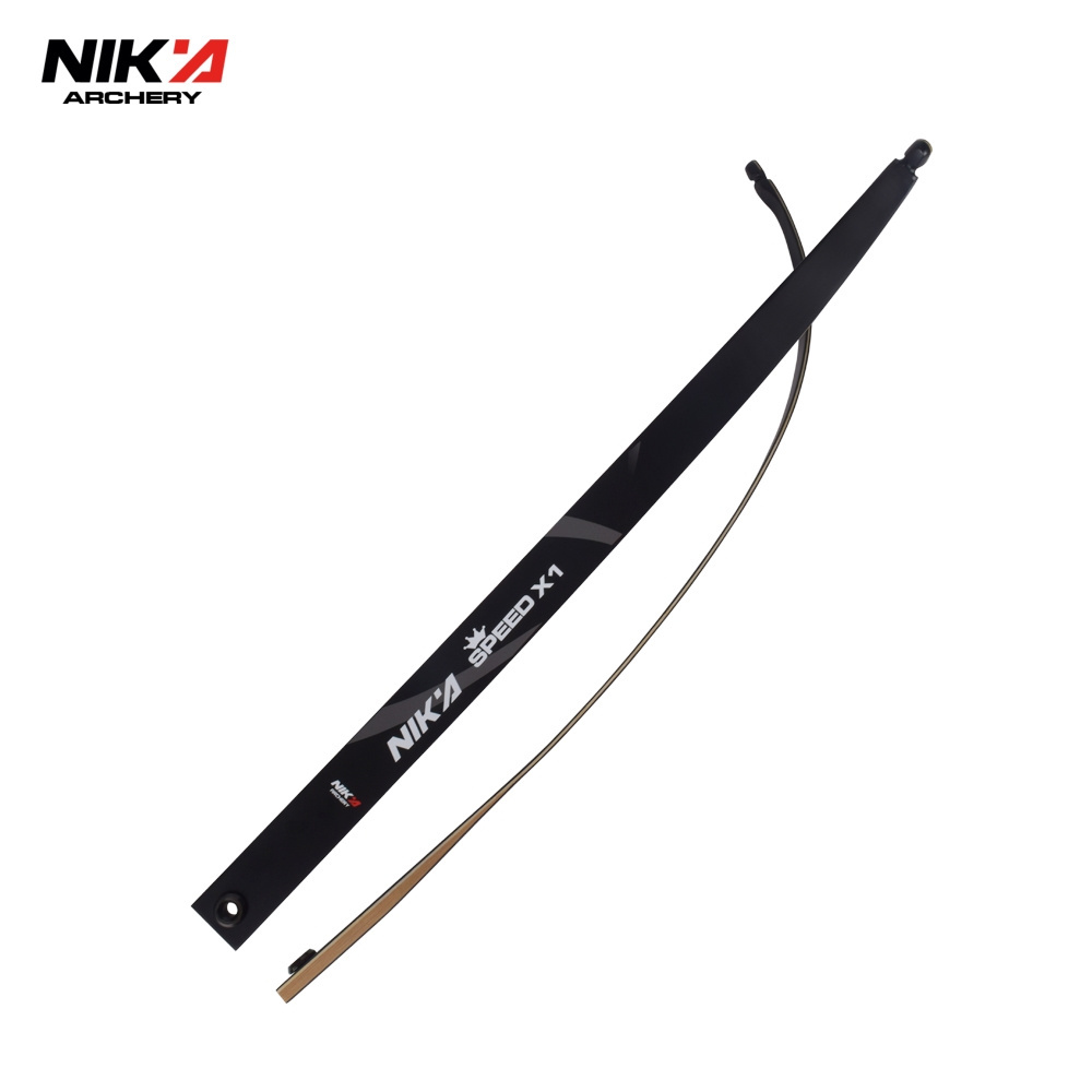 Nika Archery Limbs Custom Bamboo Fiberglass X1 White Black ILF Recurve Limbs