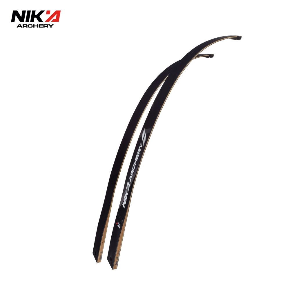 Nika Archery Limbs Custom Bamboo Fiberglass X1 White Black ILF Recurve Limbs