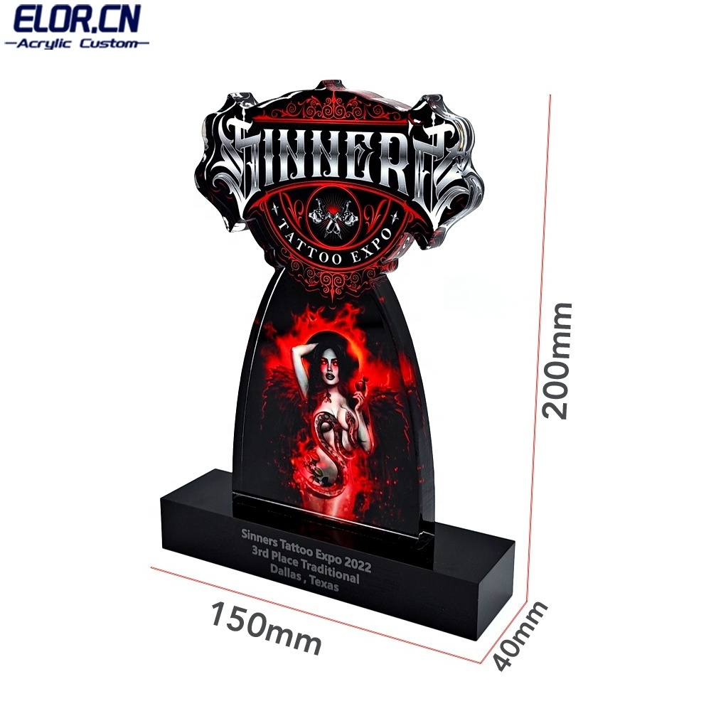 Elor Good Looking Custom Designs Made From High Transparency Acrylic Awards Trophy