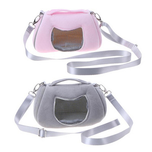 [Elosung]factory directPortable Small Pet Hamster Chinchilla Carrier Rabbit guinea-pig Nest Cage Shoulder Bag Mesh Carriers Pet