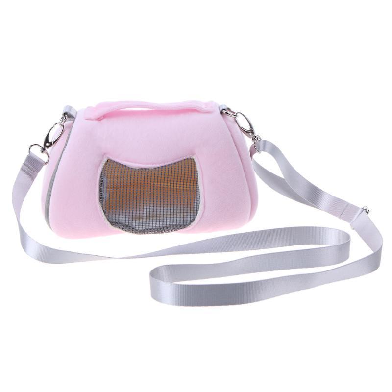 [Elosung]factory directPortable Small Pet Hamster Chinchilla Carrier Rabbit guinea-pig Nest Cage Shoulder Bag Mesh Carriers Pet