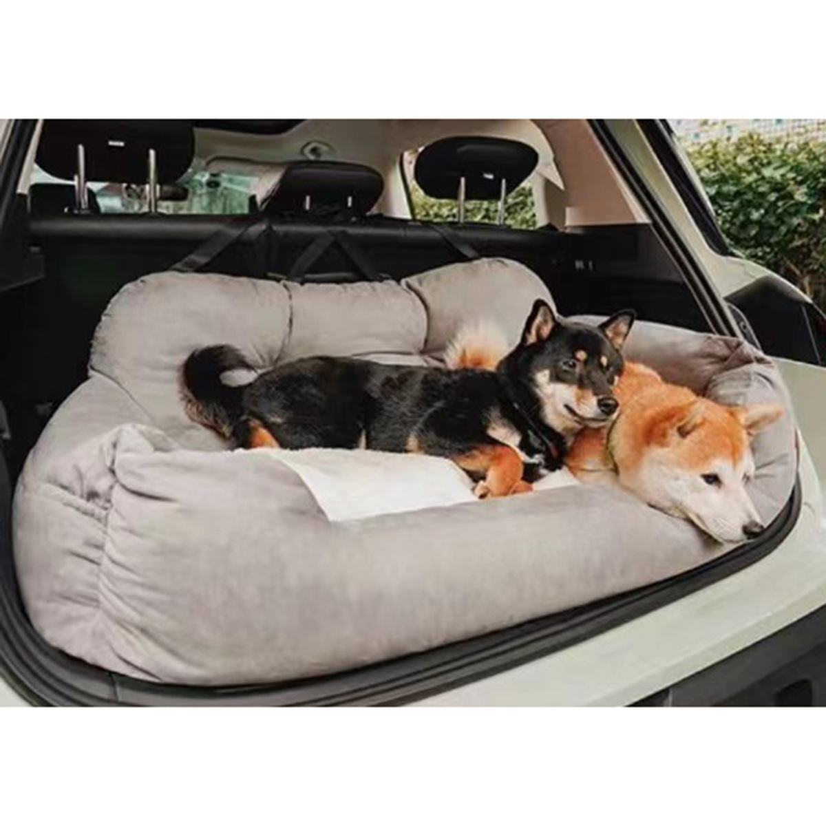 [Elosung] High quality giant dog car booster seat safety travel modern big dog car bed cover soft cozy large pet seat