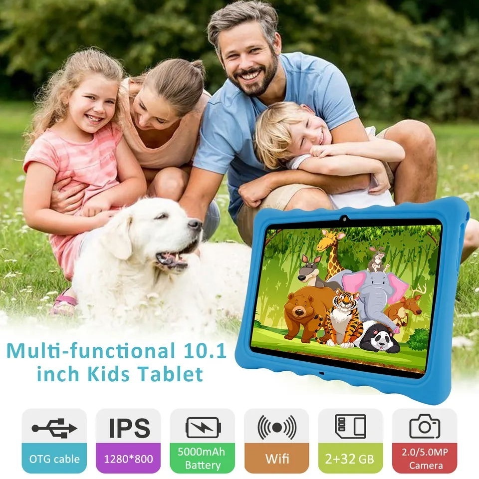 10inch android 9 10 IPS screen quad core baby 10.1 inch kids tablet children educational gaming cheap pc tab Pink Blue Black