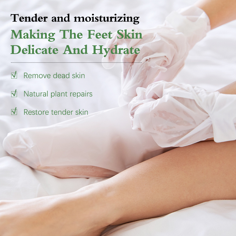 Wholesale Callus Remove Dead Skin Heels Foot Peeling Mask Moisturizing Tea Tree Mint Exfoliating Foot Mask