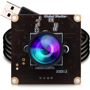 2.3MP Global Shutter 1200P/ 1080P 90fps AR0234 Full HD  USB Webcam Camera Module with No Distortion Lens for Industrial Vision