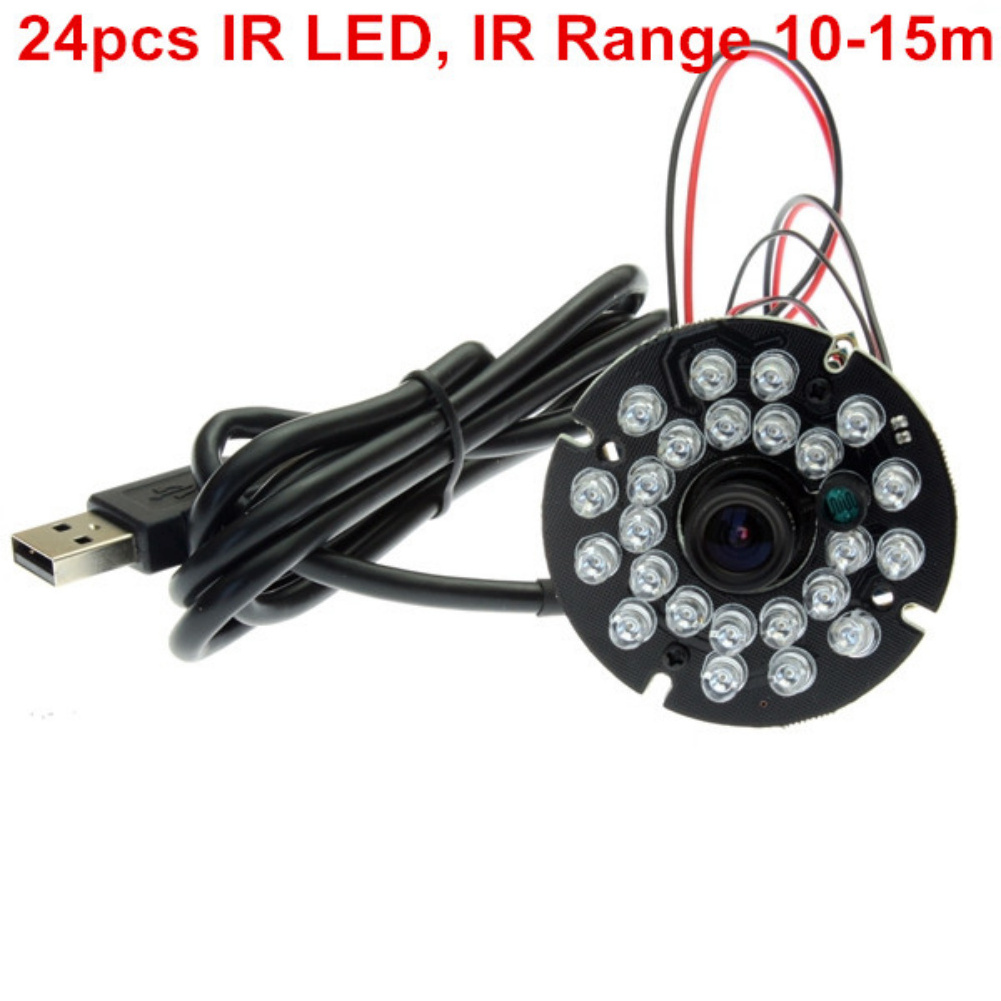 ELP 1080P CCTV Camera IMX322 IR Board Night Vision UVC Webcam H.264 30fps Low light HD USB Camera Module With 3.6mm lens