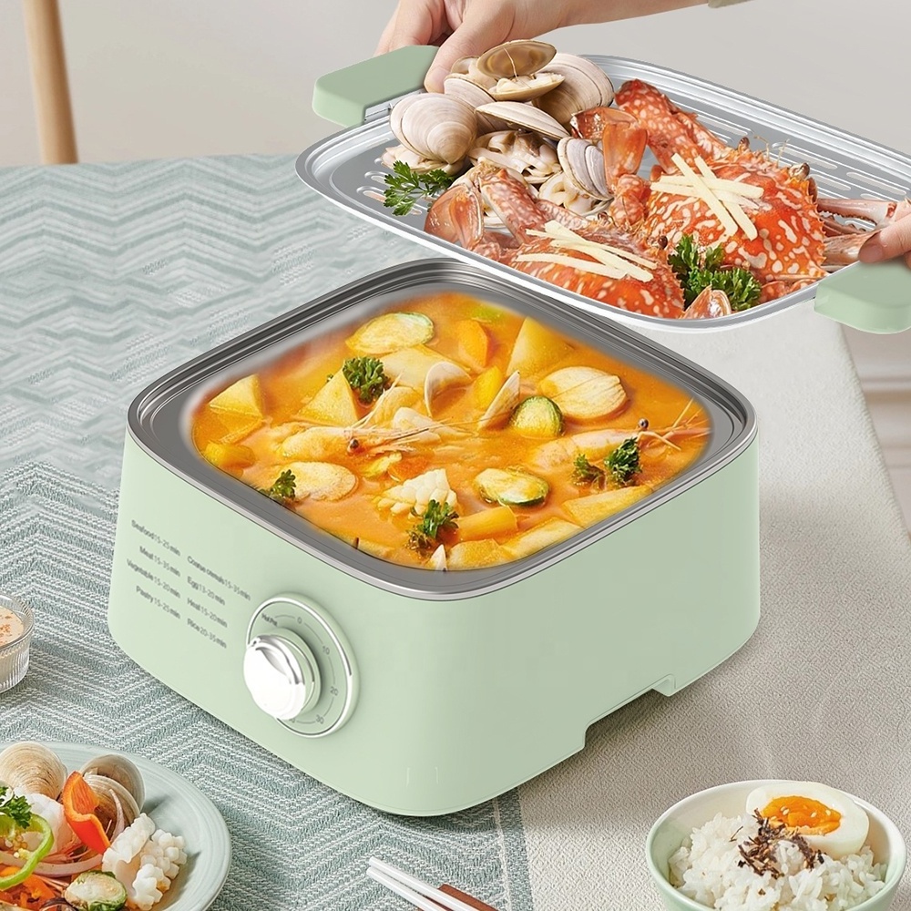 1000W New Electric Steamers Fast steaming multifunction cooker with Visible lid