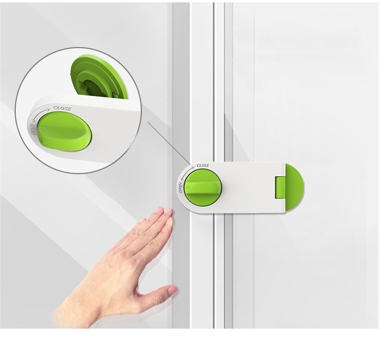 Rotatable safety locks for sliding window drawer cupboard box or fridge cabinet door keeping baby security