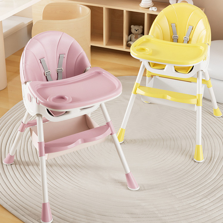 Portable foldable pp infant baby feeding rocker high chair