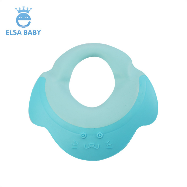 High quality silica gel plastic sun visor kids children waterproof hat baby shower for shampooing