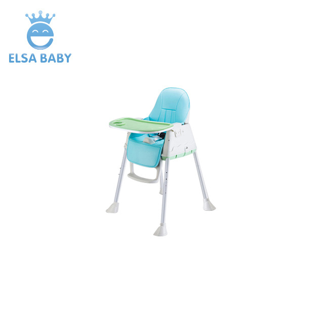 Hot Adjustable portable  Baby Infant Toddler Feeding Booster Seat Folding Blue High dinning Chair