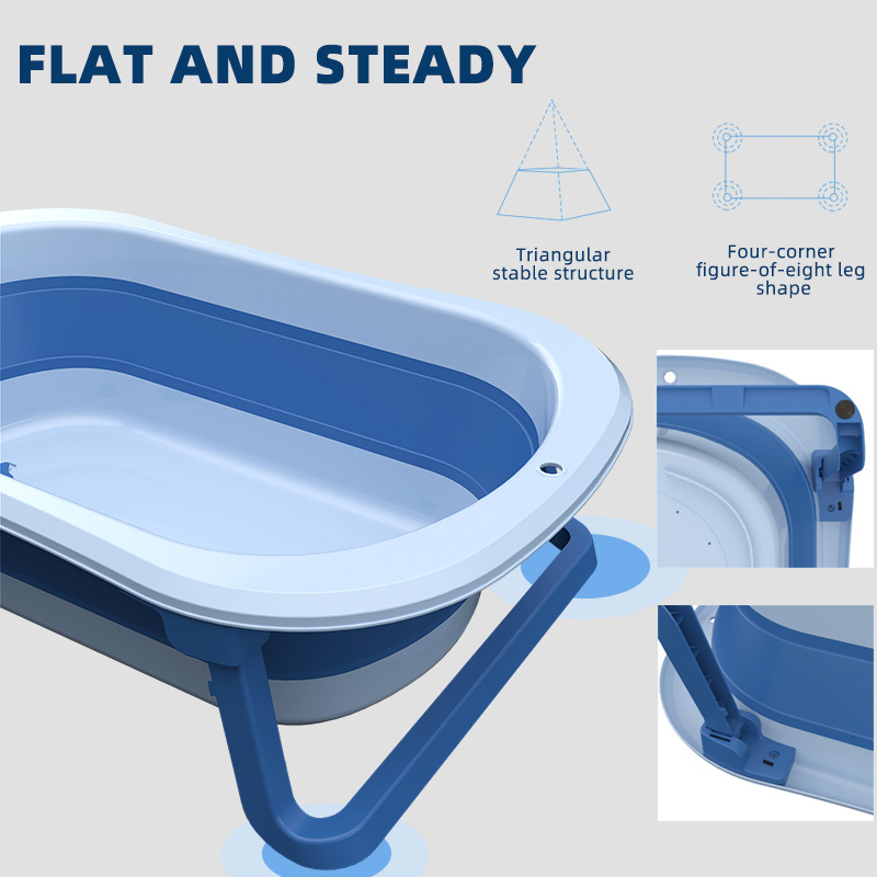 Transportable small foldable baby spa bathtub