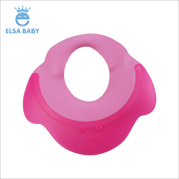 High quality silica gel plastic sun visor kids children waterproof hat baby shower for shampooing