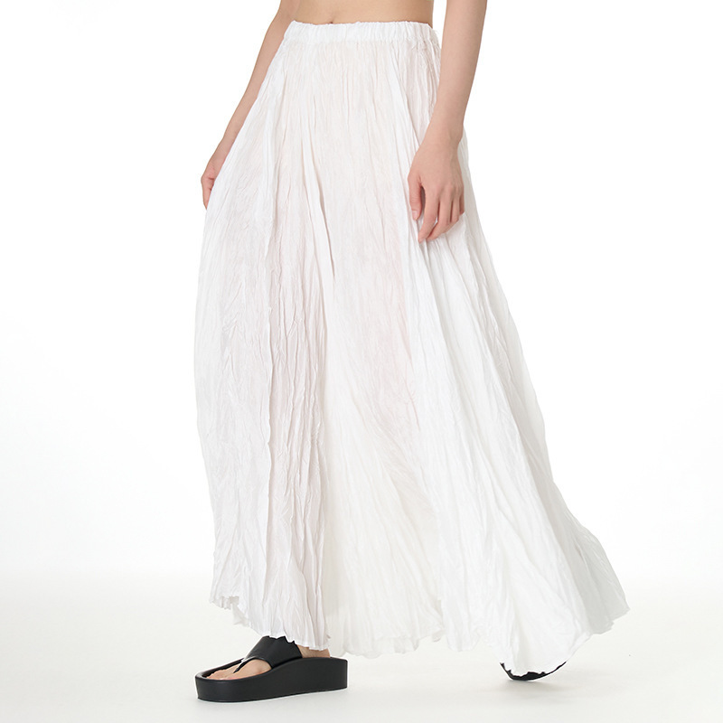 2023 New High-quality Skirt Women High Waist A-line Umbrella Skirt Ladies Long Pleated Skirt