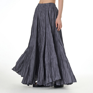 2023 New High-quality Skirt Women High Waist A-line Umbrella Skirt Ladies Long Pleated Skirt