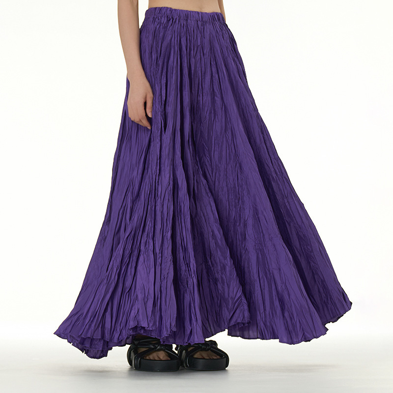 2023 New High-quality Skirt Women High Waist A-line Umbrella Skirt Ladies Long Pleated Skirt