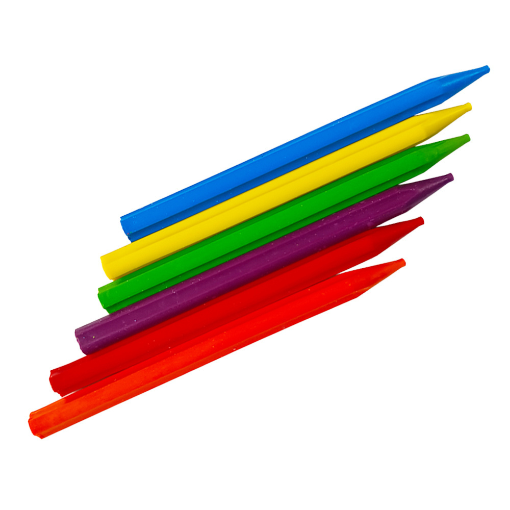 Pencil Plastic crayons 6 colors multicolor crayon pen Painting Pencil Sticks Non-toxic crayons