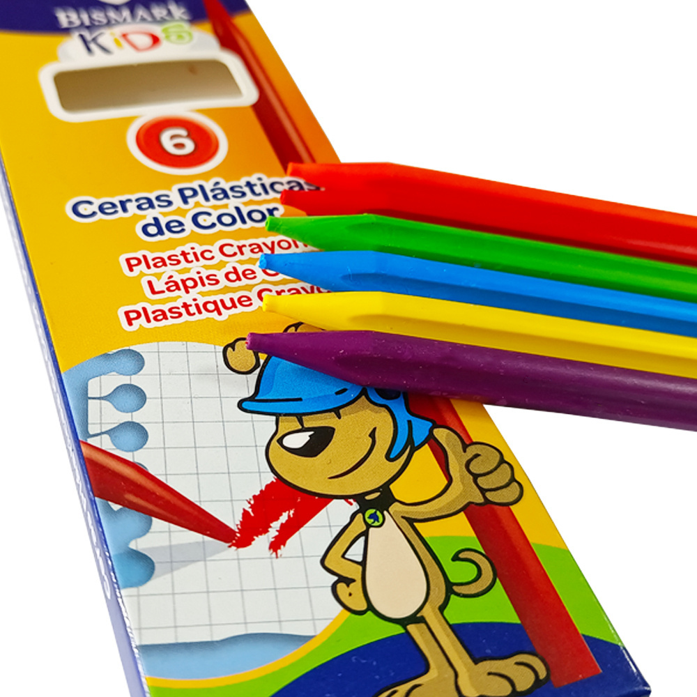 Pencil Plastic crayons 6 colors multicolor crayon pen Painting Pencil Sticks Non-toxic crayons