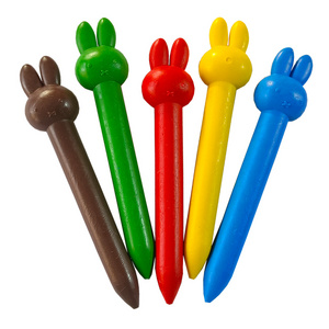 Colorful washability 5 colors animal crayon for kids Non-Toxic plastic crayon set