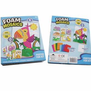 wholesale diy soft Eva Mosaic Sticker art kits for kids foam puzzle craft toys